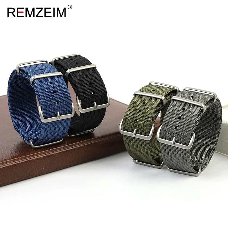 Premium Nylon Watch Strap in Brown, Green, and Black - Military-Inspired Casual Sport Bracelet Replacement