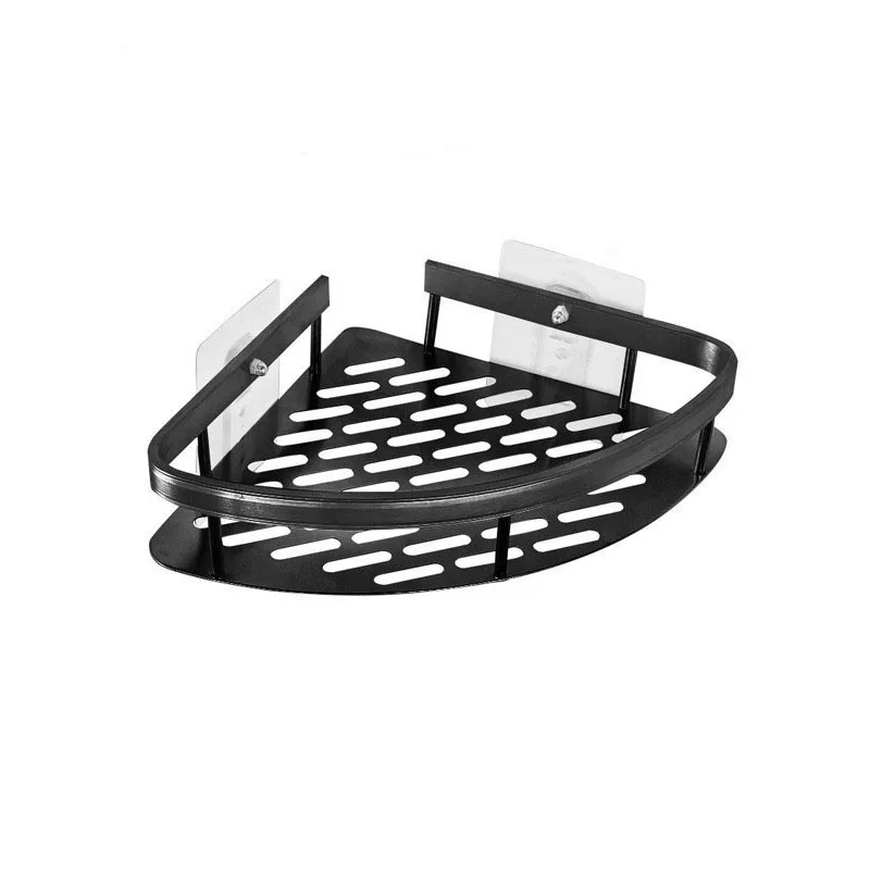 Köşe Duş Arabası Paslanmaz Alüminyum Banyo Depolama Rafı Sondaj Duvara Monte Köşe Caddy Organizatör Tutma