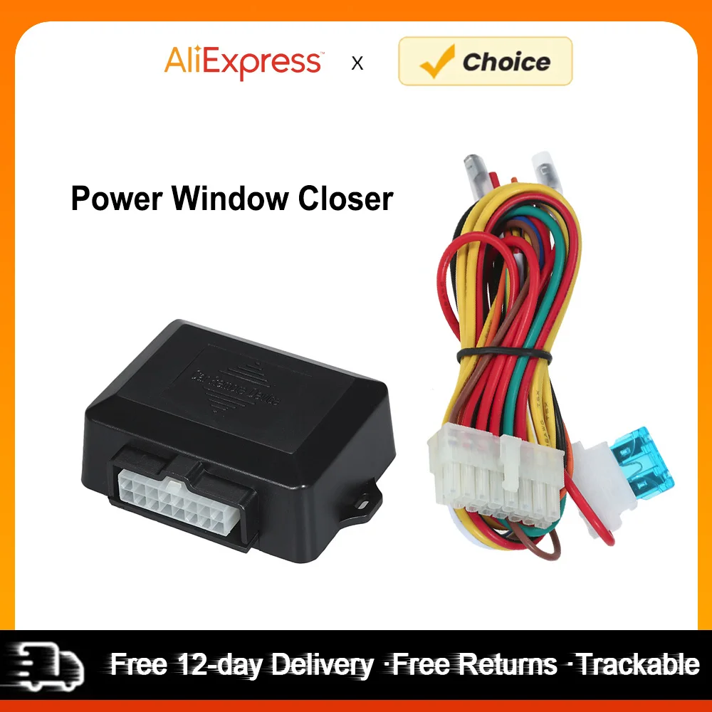 12V Universal Auto Power Window Control Window Open Closer Module for 4 Door Cars Power Window Closer with Wire Harness