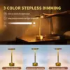 Wierless Simple Charging LED Desk Lamp restaurant Bar Table Lamp Dimming Atmosphere Retro Portable Charging Touch USB Read Lamp 2