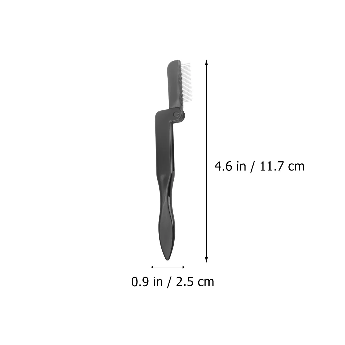 4Pcs 스테인레스 스틸 눈썹 빗 접이식 금속 치아 디자인 간편한 휴대 여행용 플라스틱 손잡이 눈썹 손질 도구