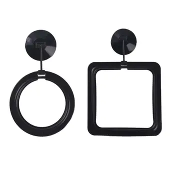448B Fish Feeding Ring Safe Floating Feeder Circle with Suction Cup for Guppy Betta Easy to Install Black Square / Round 1