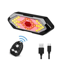 Enquêter arrière de vélo avec clignotant, aste par USB, télécommande sans fil, lumière iodée de sécurité à 5 modes pour vélo de route et VTT 6