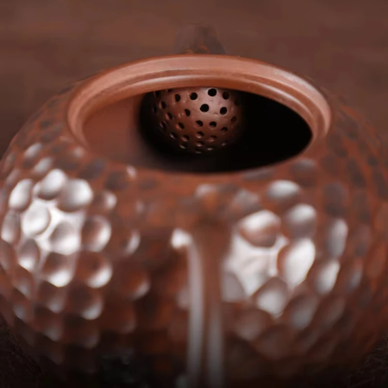 250ml Authentic Purple Pottery Teapot High-grade Ceramic Tea Set Handmade Ball Hole Filter Xishi Pot Chinese Beauty Tea Infuser