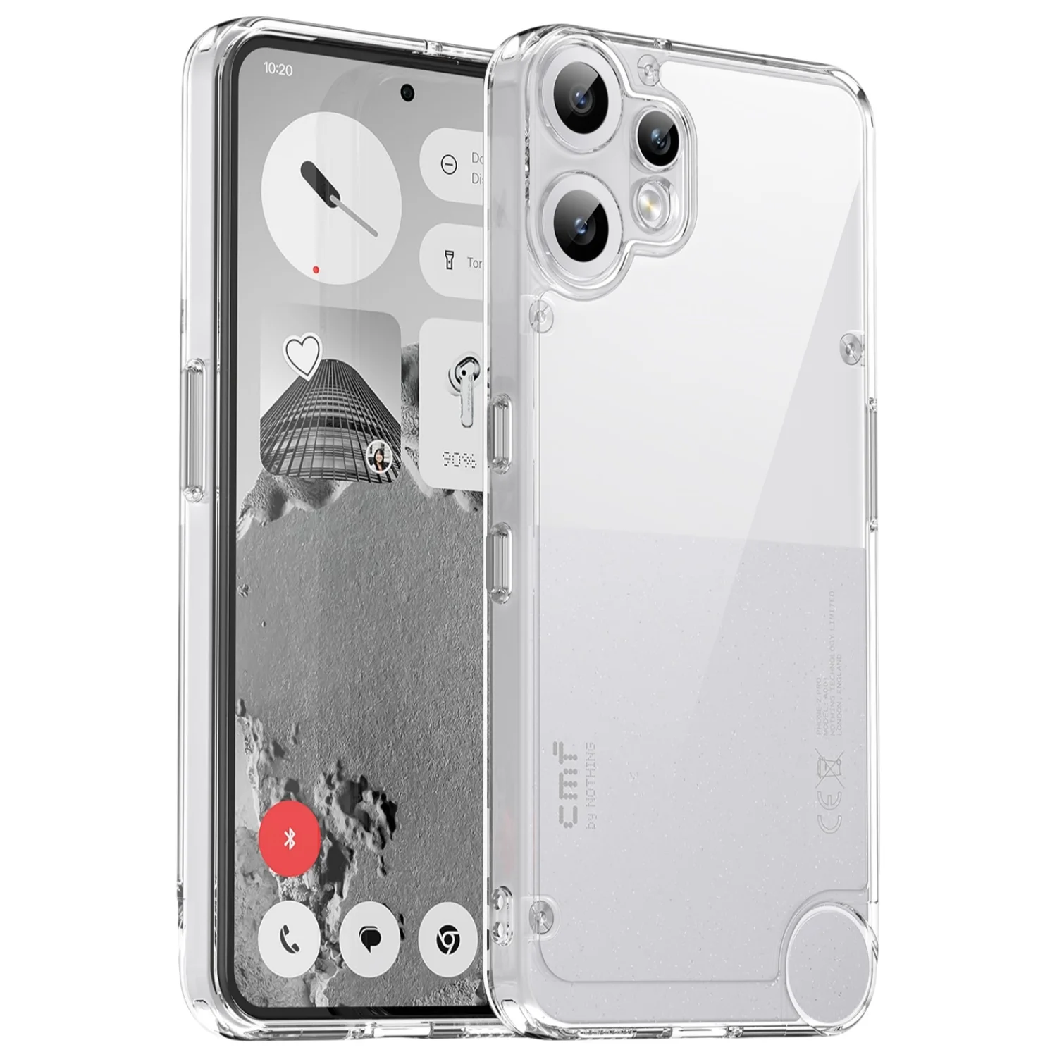 Sleek Transparent Phone Cover with Precise Cutouts