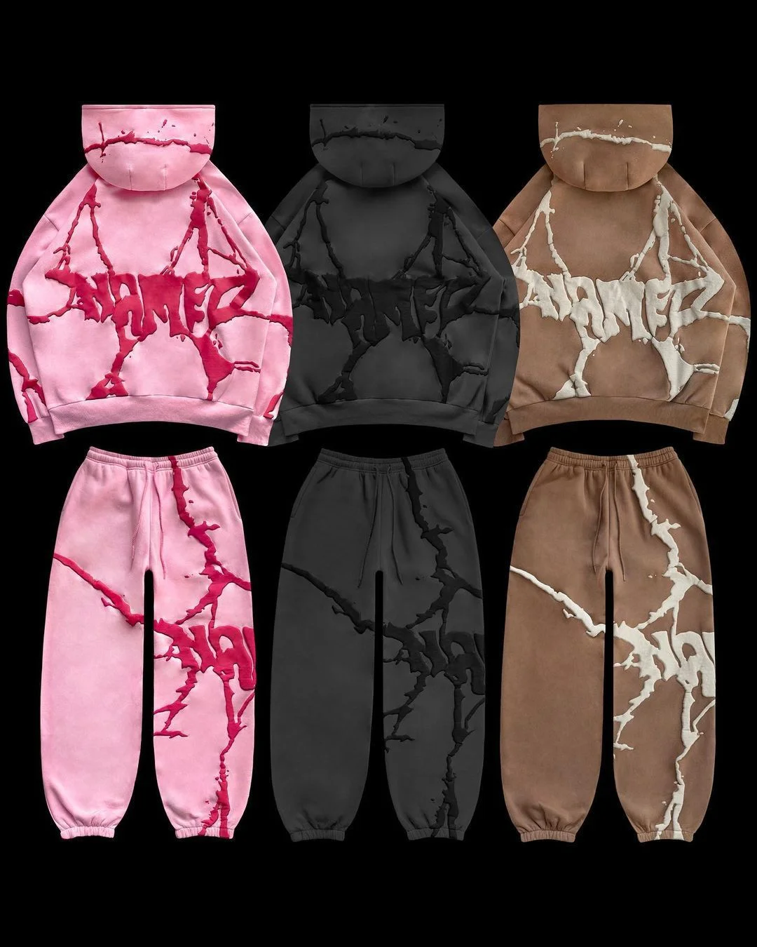 Autumn/winter Loose-fit Fleece-lined Hooded Sweatshirt Three-color Unique Design Suitable Casual Wear