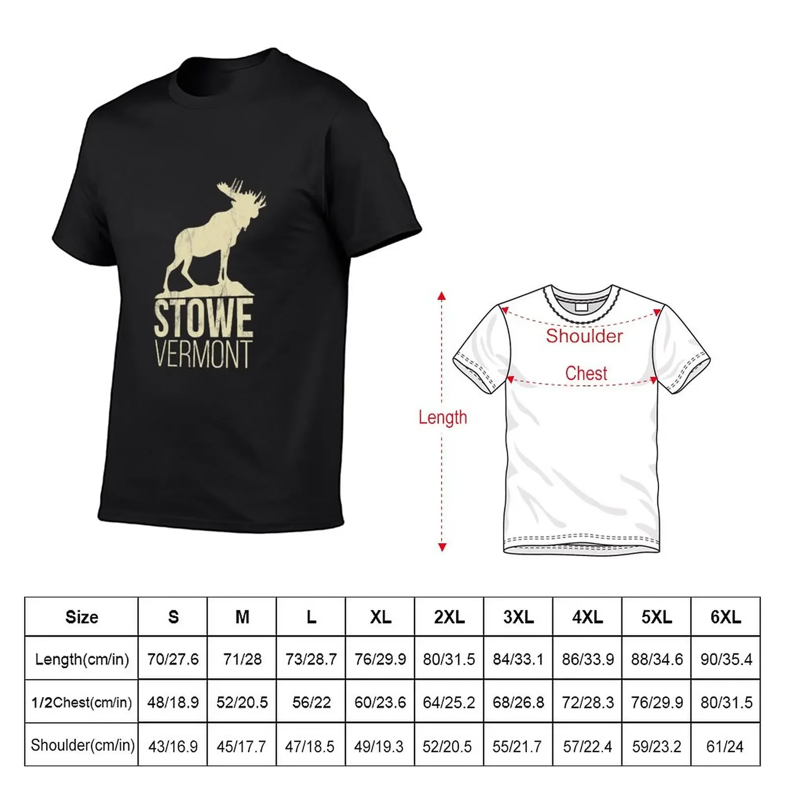 Stowe Vermont - Moose T-Shirt customizeds aesthetic clothes men clothings