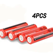 

4 Pcs 18650 Battery Rechargeable Lithium Battery 4800mAh 3.7V Li-ion Battery For Flashlight Torch 18650 Batteries EvreFire 2021