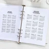 Fromthenon 2024 2025 Year Calendar Index Dividers Watercolor Refill A5 A6 6 Holes Leaf Spiral Notebook Diary School Stationery 2