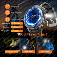2025 New Military T-Rex 3 Ultra 1000mAh Battery Smart Watch IP68 Waterproof Flashlight Heart Rate Sports tracker Smartwatch Men - Image 3