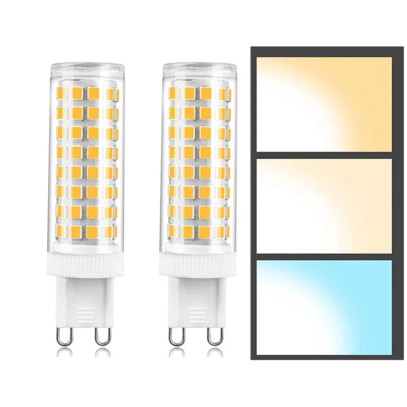 10W G9 100 LED Light Bulbs LED Corn Light Bulbs Ceramic, No Flicker, Wide Beam Angle, 2PCS