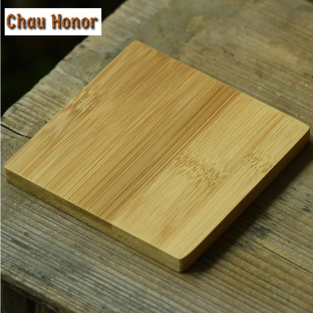 2pc/set Creative Bamboo Square Coasters Heat Resistant Cup Mat Hot Pad for Coffee Cups Holder Anti-scald Placemats Teaware Gift