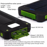 H  020000mAh Solar Power Bank Portable External Battery Double USB Fast Charging Powerbank Phone Charger For Smart Mobile Phone 2