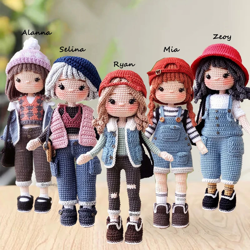 Crochet Kit Crochet Yarn Knitting Supplies Knitting Material Knitting Craft Supplies Handmade Crochet Girls Crochet Amigurumi Dolls Hook Material Set Knitting Yarn For Home Accessories Pattern Craft Toy Ornaments