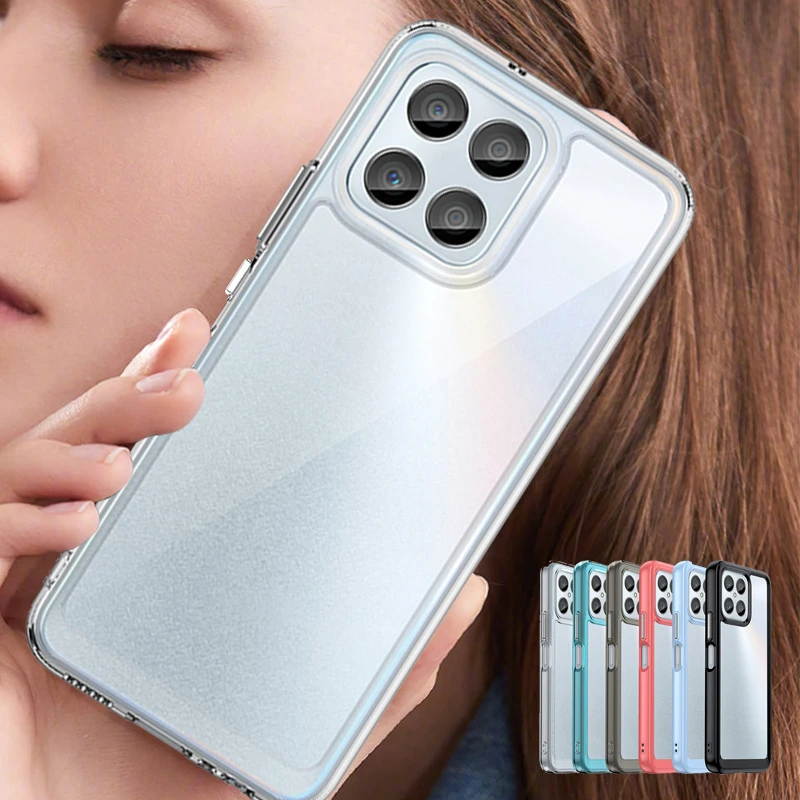 Per Honor X8A 5G Custodia Cover Huawei Honor X8A 5G Capas Paraurti Posteriore Antiurto Colore Trasparente Cornice Clear Fundas Honor X8A 5G