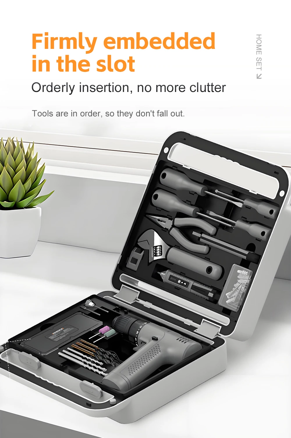 Cordless Drill Tool Set 22PCS Rechargeable Electric Screwdriver Combo Kit Portab