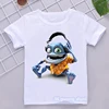 T-Shirt For Boys Crazy Frog Anime Cartoon Print Children'S Tshirts Hip-Hop Boys Clothes White Short-Sleeved Tops Drop Shipping 2