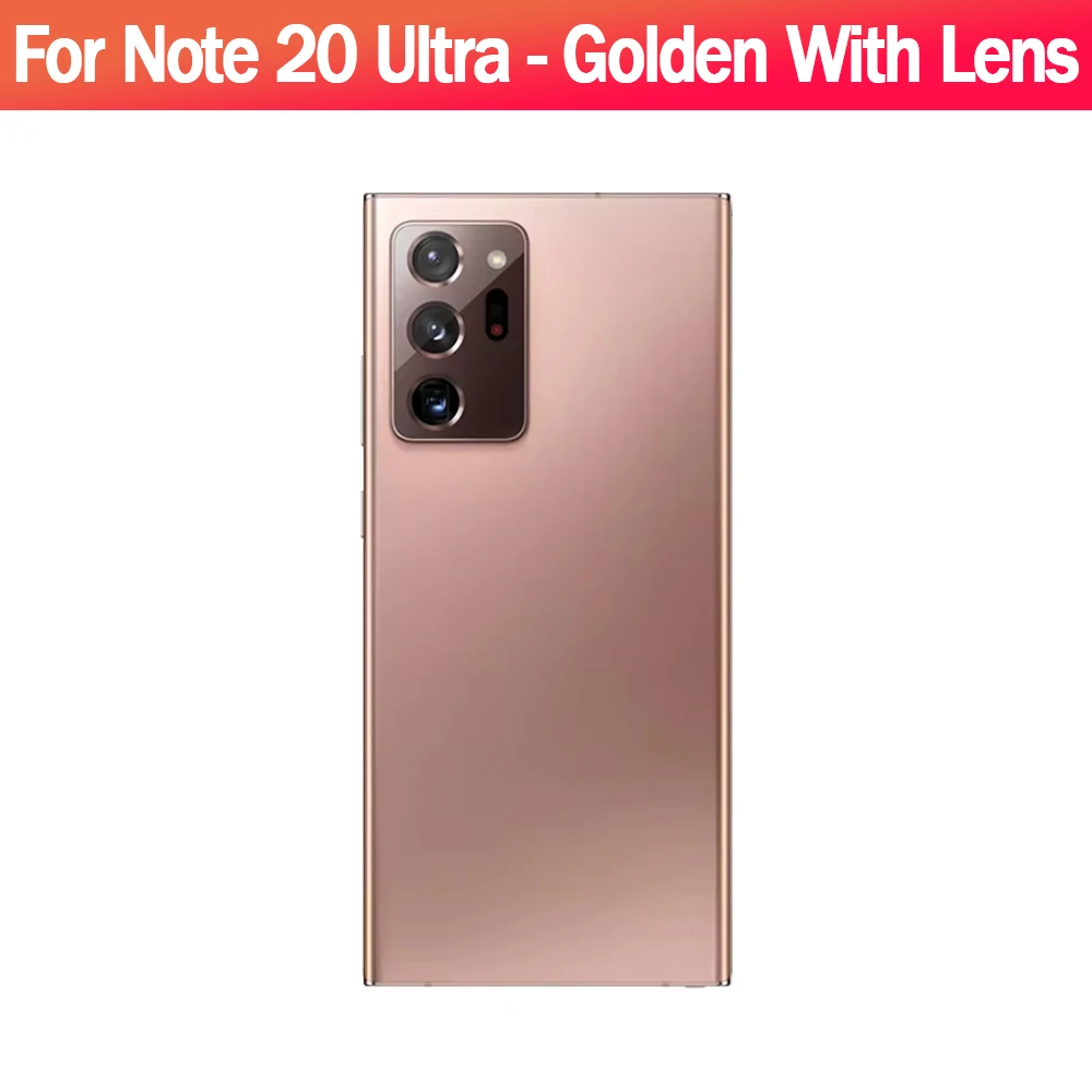 SAM-Note20Ultra용 유리 후면 커버 케이스 카메라 유리 접착제가 포함된 후면 유리 배터리 도어