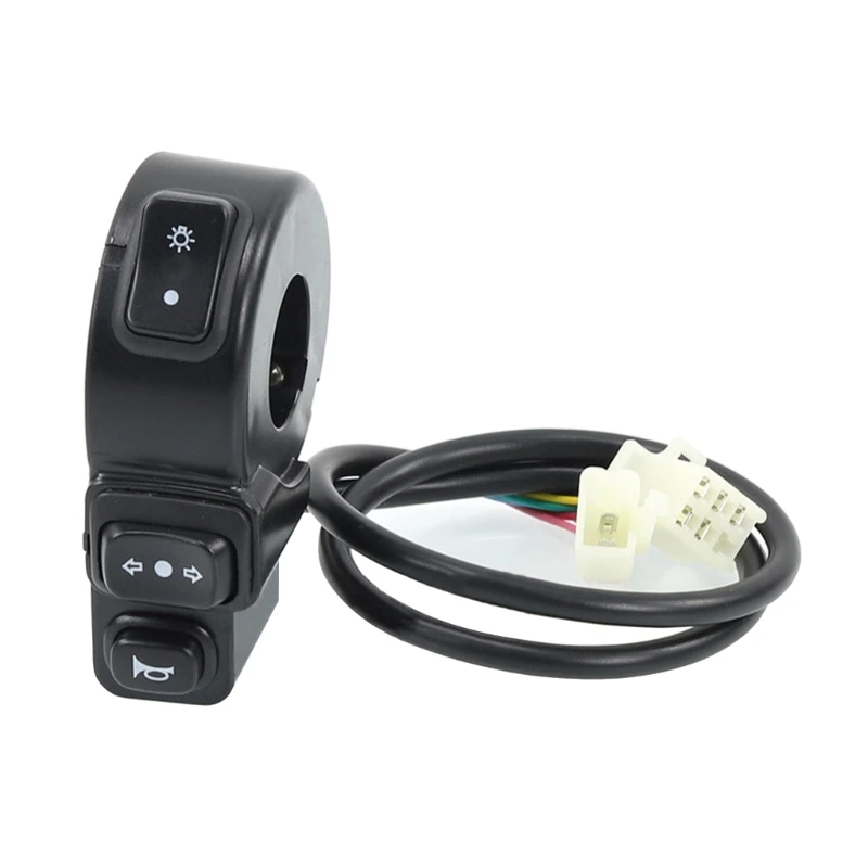

3-in-1 Light Horn Turn Button Set for Scooter Electric Bike ABS-