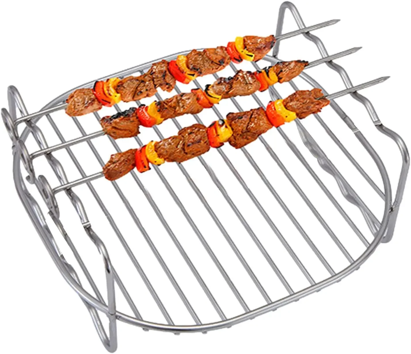 Air Fryer Double Layer Rack, Multi-Purpose Double Layer Rack Stand, Air Fryer Accessories Rack, 6/7/8 in Stainless Steel Fry