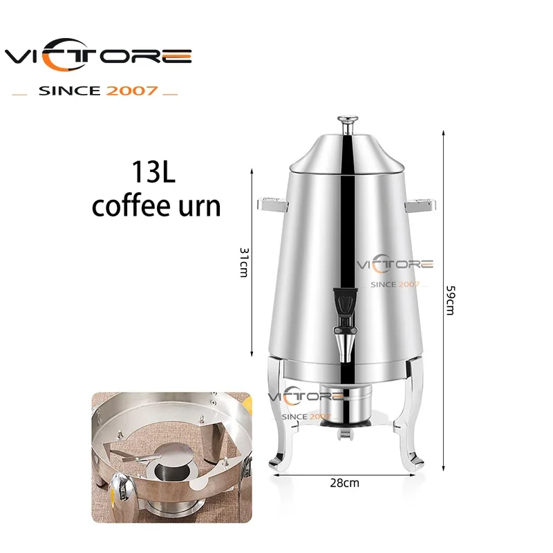 Victore Juice hot Tea Dispenser Beverage urn 13L with heating plate for commercial cold hot juice dispenser 3