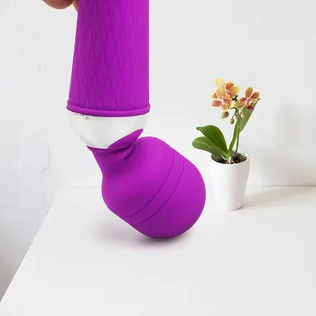 Khalesex Powerful oral clit Vibrators for Women USB Charge AV Magic Wand Vibrator Massager Adult Sex Toys for Woman Masturbator 5