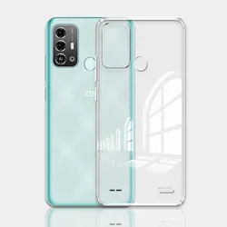 Clear Soft Silicone Phone Case with Bumper Coque and Anti - Slip Grip for ZTE Blade A53 (Clear)