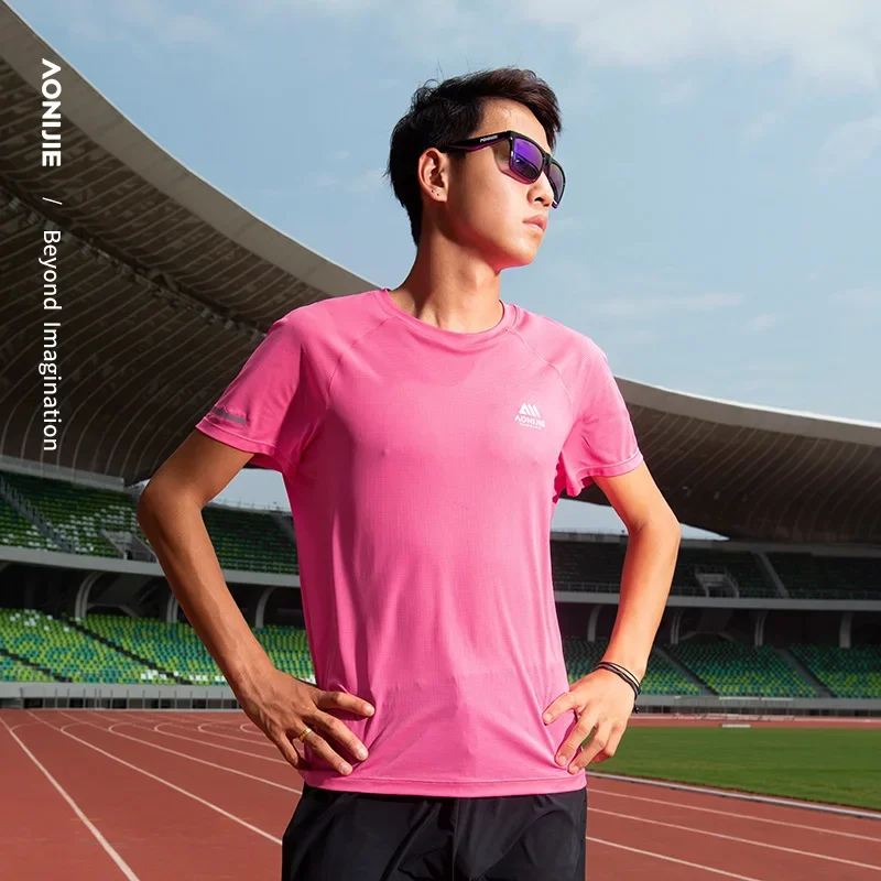AONIJIE FM5178 Men's Quick-Drying Sports T-Shirt Breathable Quick Dry Gym Training Outdoor Running T-Shirt 3