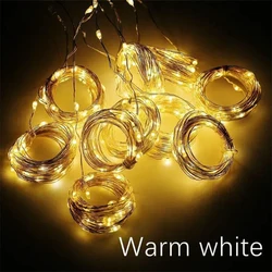 Enchanting LED Fairy String Lights - USB-Powered Decoration for Home & Garden Celebrations (Warm White)