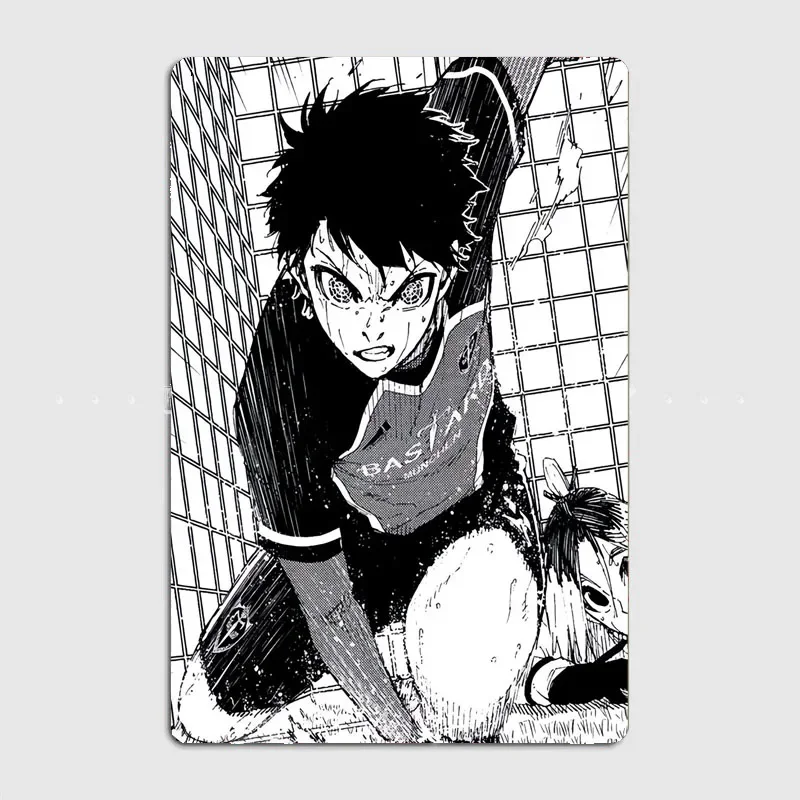 Blue Lock Manga Room Decoration Moto Garage Poster Vintage Neon Sign Wall Decor Cartoon