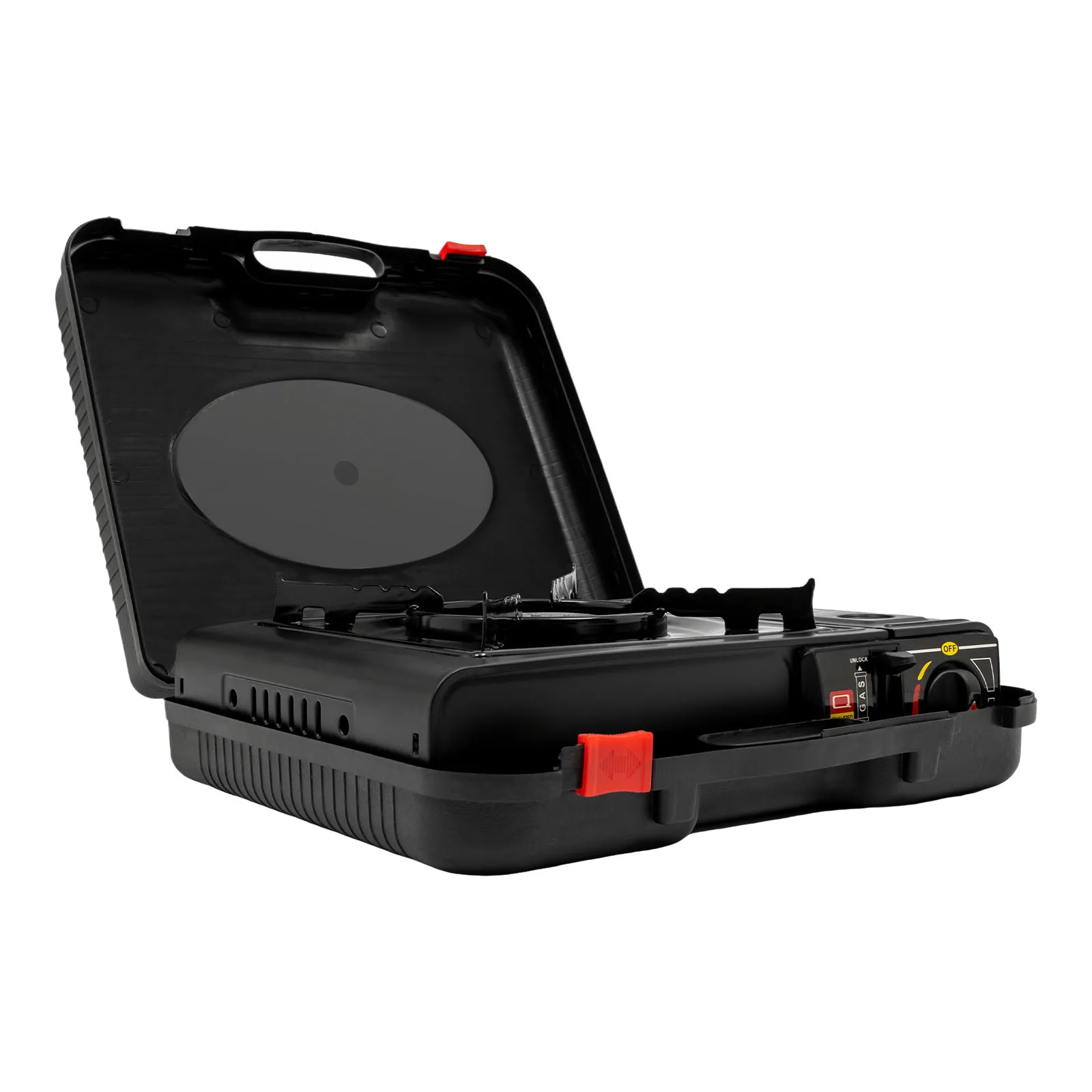 2500 W tragbarer Outdoor-Grill, Butan-LPG-Gasherd mit elektronischer Zündung für Camping, Picknick, Hinterhof, schnelle Erwärmung – Detail 12
