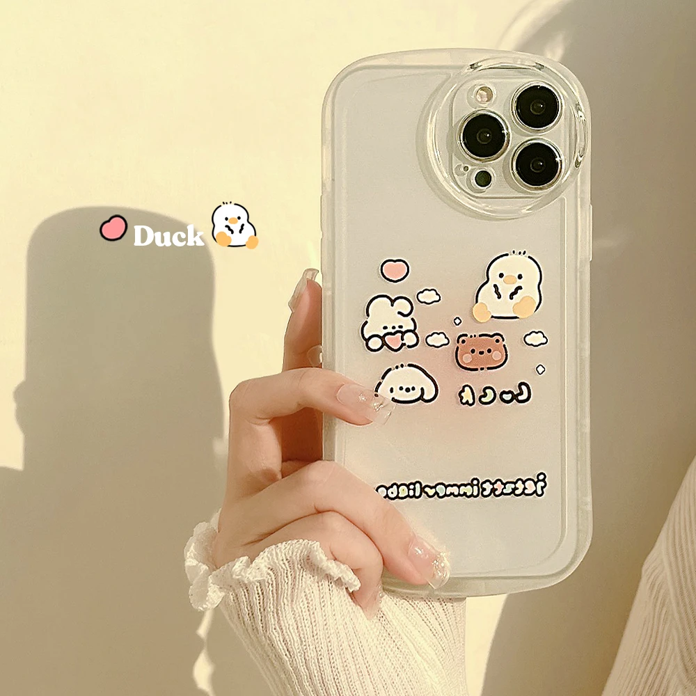 Cartoon Animal Phone Case For iPhone 11 12 13 Pro Max 7 8 Plus XR XS
