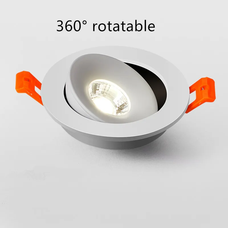 Scd71b11427ce4af082c11a29902a2ec7T Round Shape 360 Angle Adjustable LED COB Recessed Downlight Black/White 9W 12W 15W LED Ceiling Spot Light Pic Background Focos
