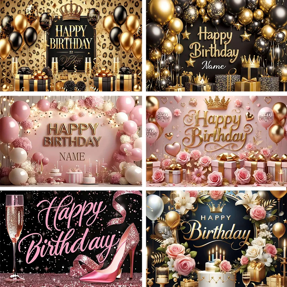 Bunter Ballon alles Gute zum Geburtstag Hintergrund Geburtstag Party Dekor Geschenke liefert Banner Fotografie Hintergrund Fotoshooting Requisiten