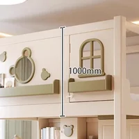 Lits superposés en bois massif, hauts et bas, pour 2 personnes, lits superposés pour enfants avec matelas, meubles de chambre à coucher 4