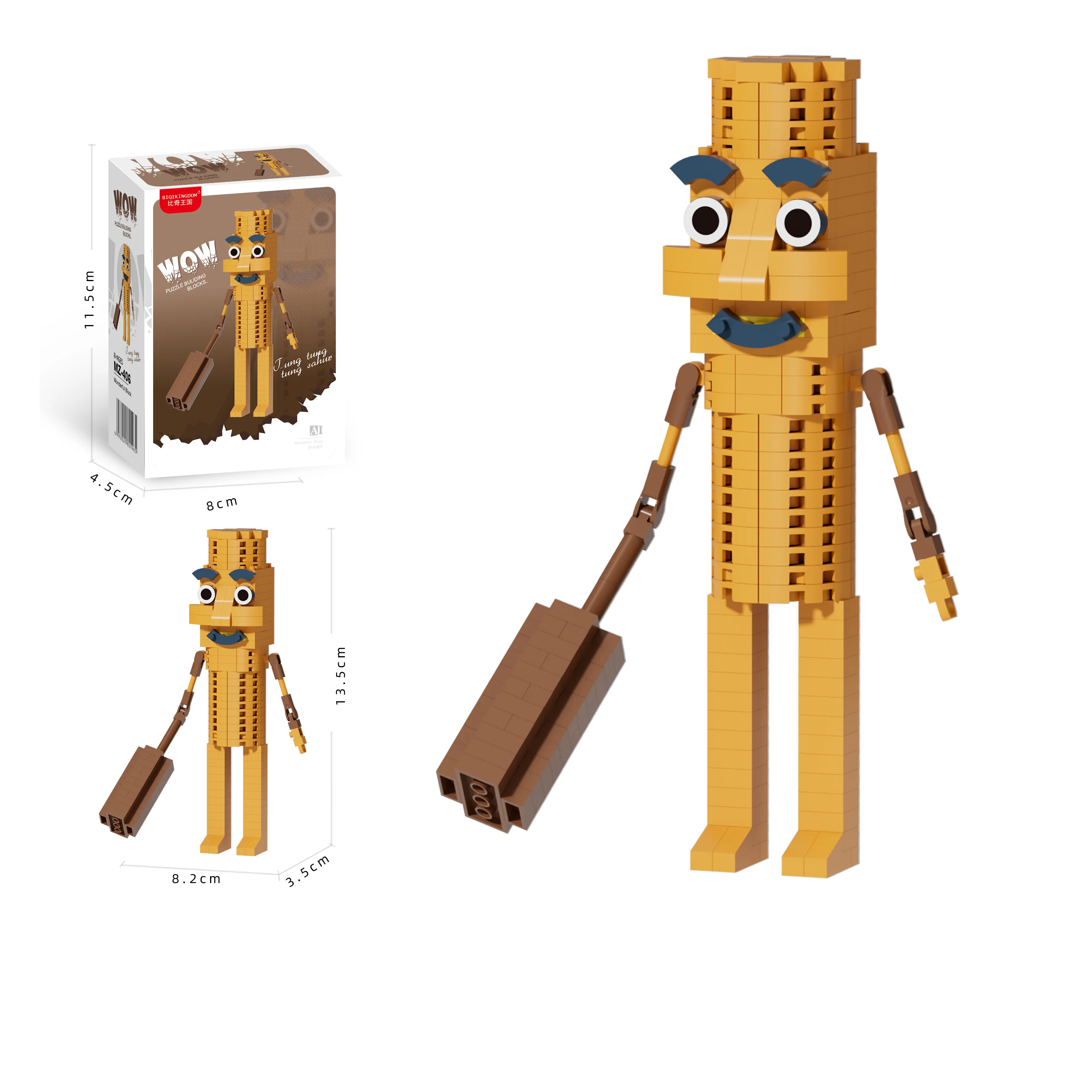Brainrot Soundboard Building Blocks - Funny Cartoon Blocks
