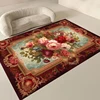 European Floral Carpets for Living Room Luxury Decoration 2x4m Big Size Area Rugs Home Bedroom Carpet Elastic Flannel Floor Mats 2
