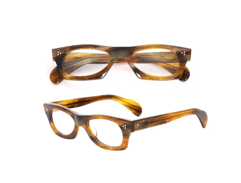 Vintage Mode Marke Designer Damen Optische Gläser Acetat Rahmen Herren Einzigartiger Stil Modische Nieten Design Gläser – Detail 10