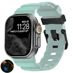Trail Silicone Band - Sport Strap - 42 44 45 46 49mm (Luminous - B)