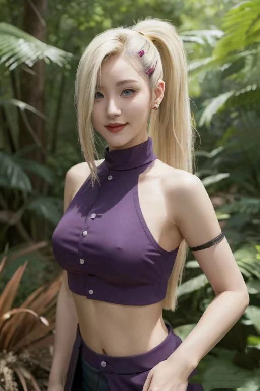 Naruto: Yamanaka Ino | Purple Ninja Outfit Cosplay Costume Set 20 Yamanaka Ino Cosplay Costume Purple