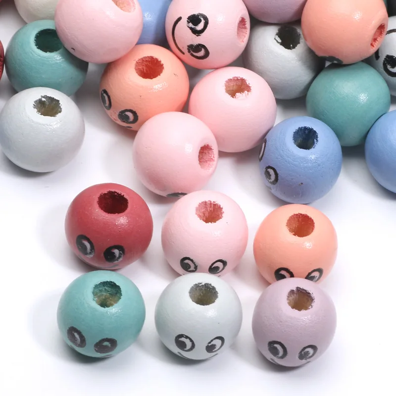 50 Pcs Smile Wooden Beads Wooden Craft Beads With Holes Diy Jewelry  Bracelet Necklace Diy Wooden Beads - AliExpress