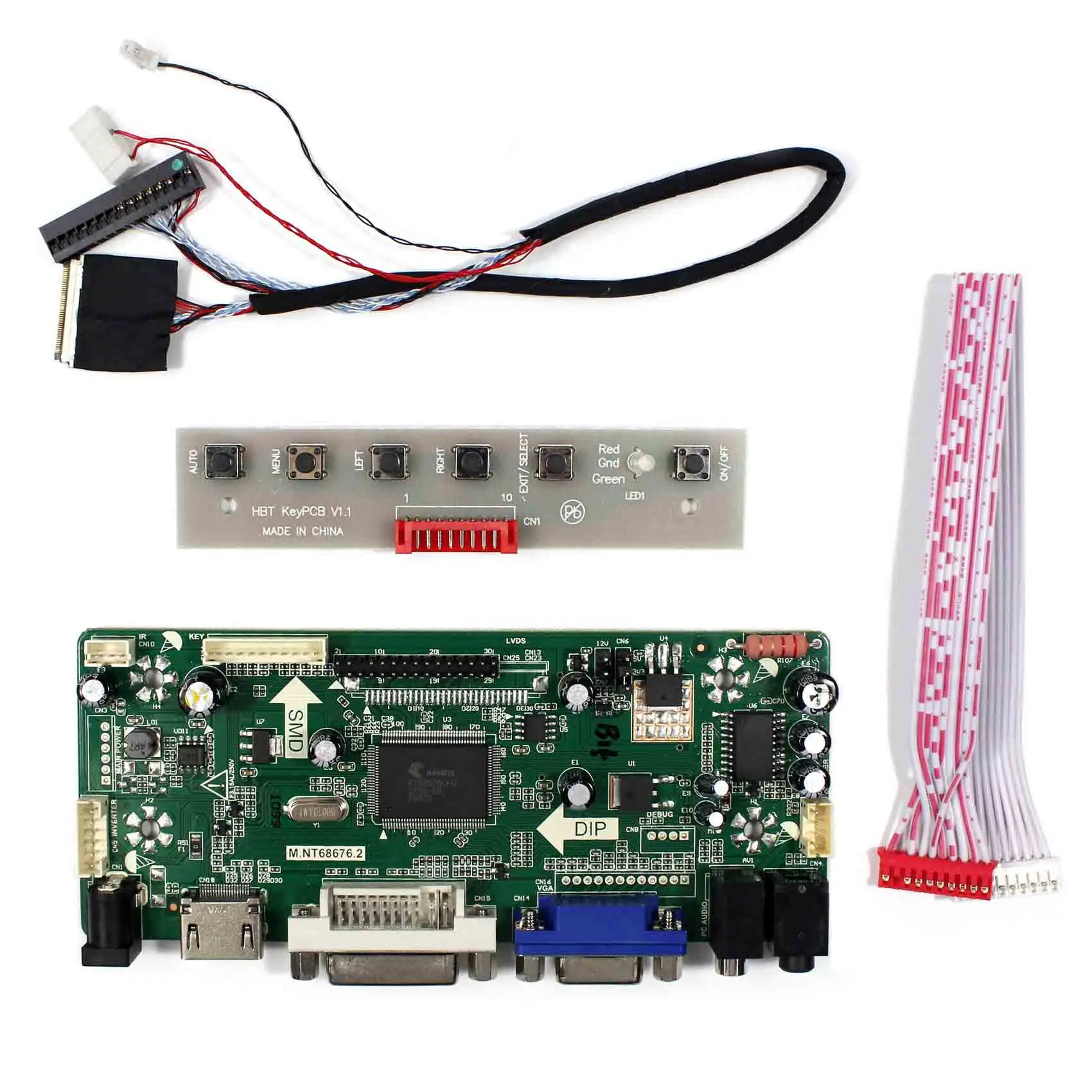 

HD-MI DVI VGA LCD Board For 8.9" 1024X600 40P HSD089IFW1-A00 B089AW01 V3 LTN089NT01 LP089WS1 A089SW01 N089L6-01 N089L6-L02/L03