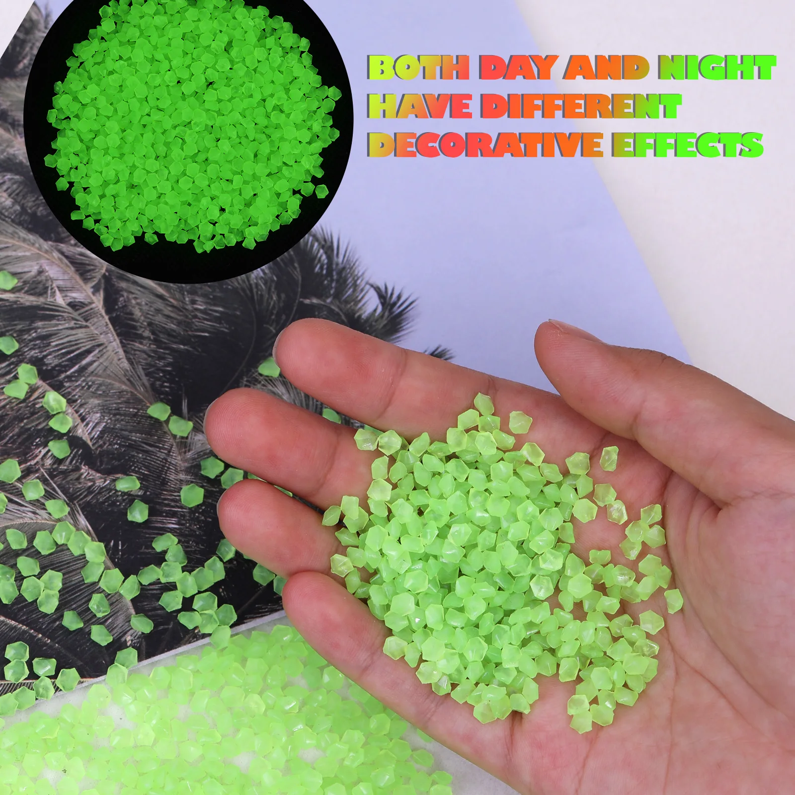 Luminous Sand Glow In Dark Pebbles Stone Home Garden Outdoor Path Lawn Fish Tank Aquarium Decor 1000pcs/Bag 3-5mm