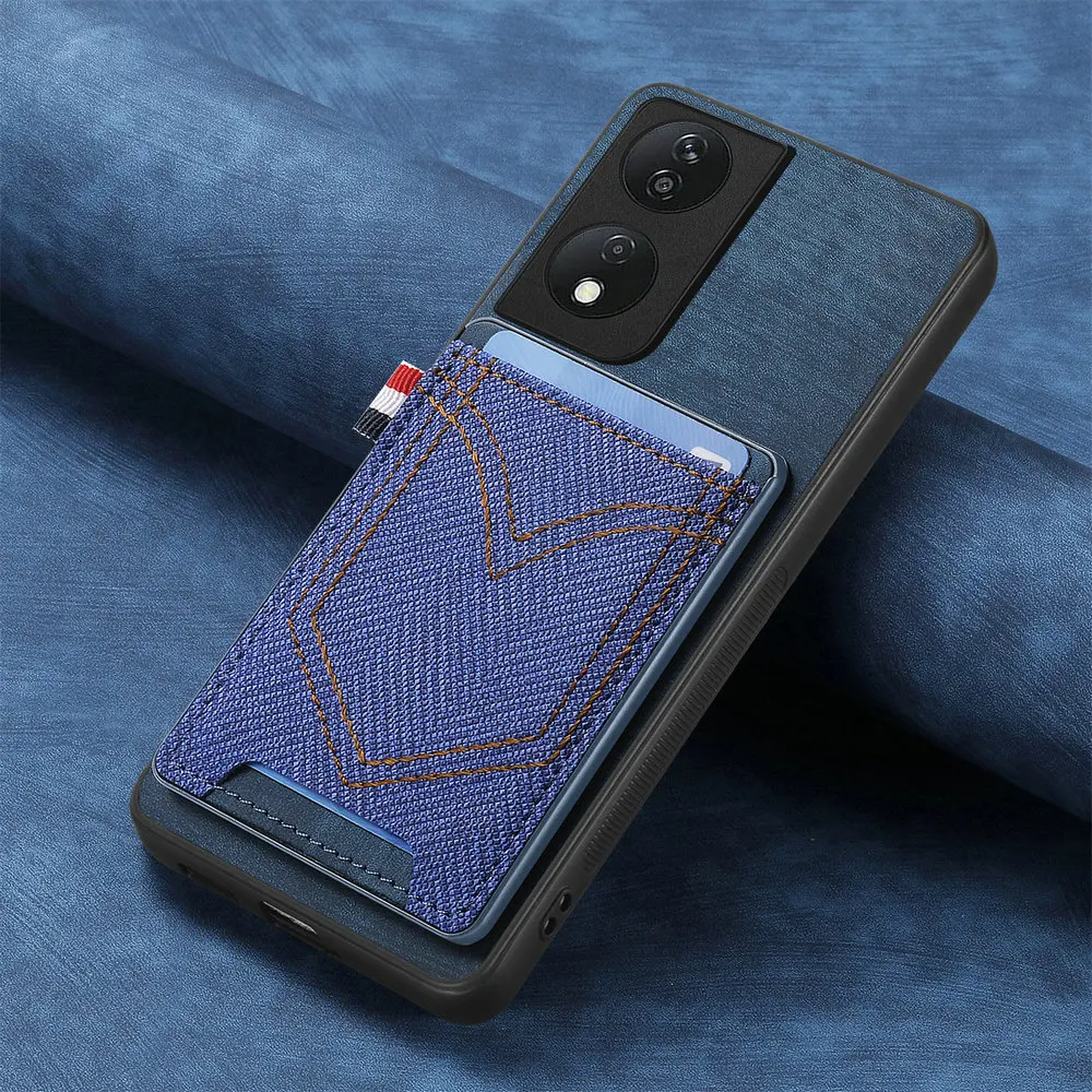 Enhanced Leather Card Holder with 360° Protection and Magnetic Back Cover