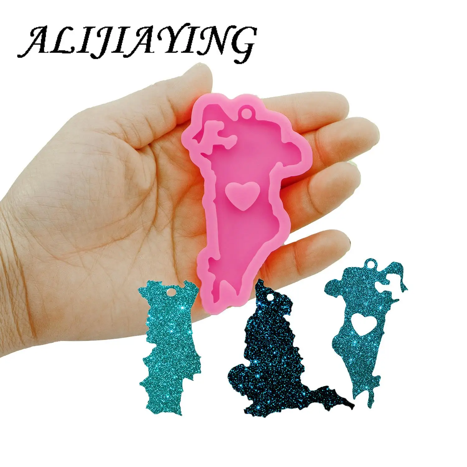 Shiny Silikon Land Karte Portugal/UK Form für keychain anhänger-Harz Crafting Form Epoxy Formen Schokolade Kuchen Form DY0830