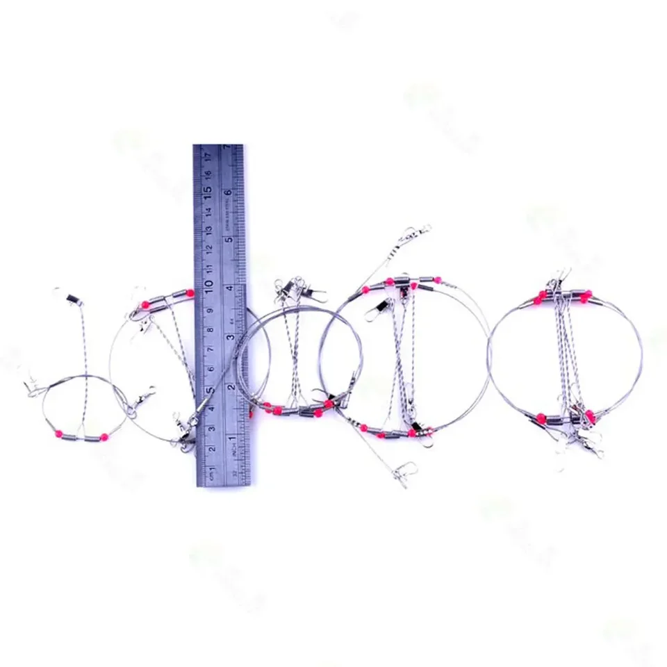 Realure 50 Pezzi Leader Da Pesca,Leader In Acciaio,Luccio Cavetto - Foto 4