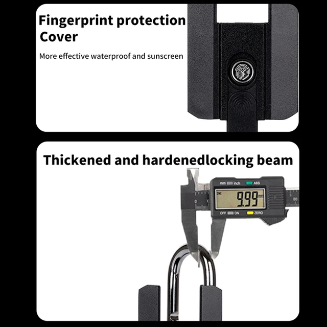 TTLOCK APP Anti Theft Padlock Keyless Smart Lock IP67 Waterproof Type-C Rechargeable Bluetooth-compatible for Cabinet Backpack 5