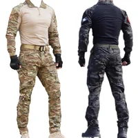 Tactical Suits Uniform Hunting Shirts Cargo Pants Trainning Airsoft Paintball Multicam Shirt Coat Men Clothing Wear-resisting 1