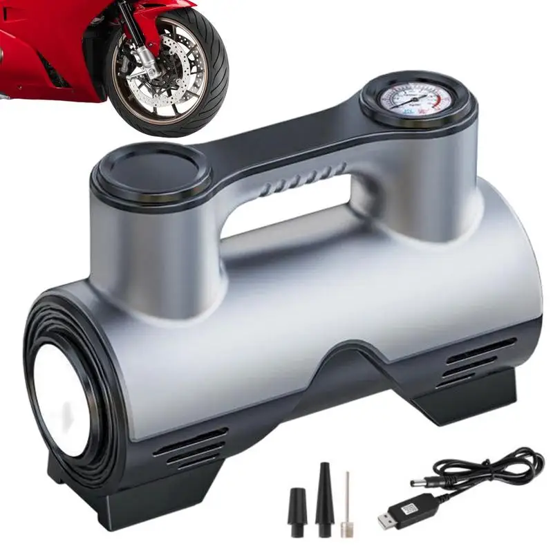 

Portable Air Pump Tire Inflator Compressor With Built In Power-Off Protection Digital Cordless Car Tyre Inflator For Bicycle
