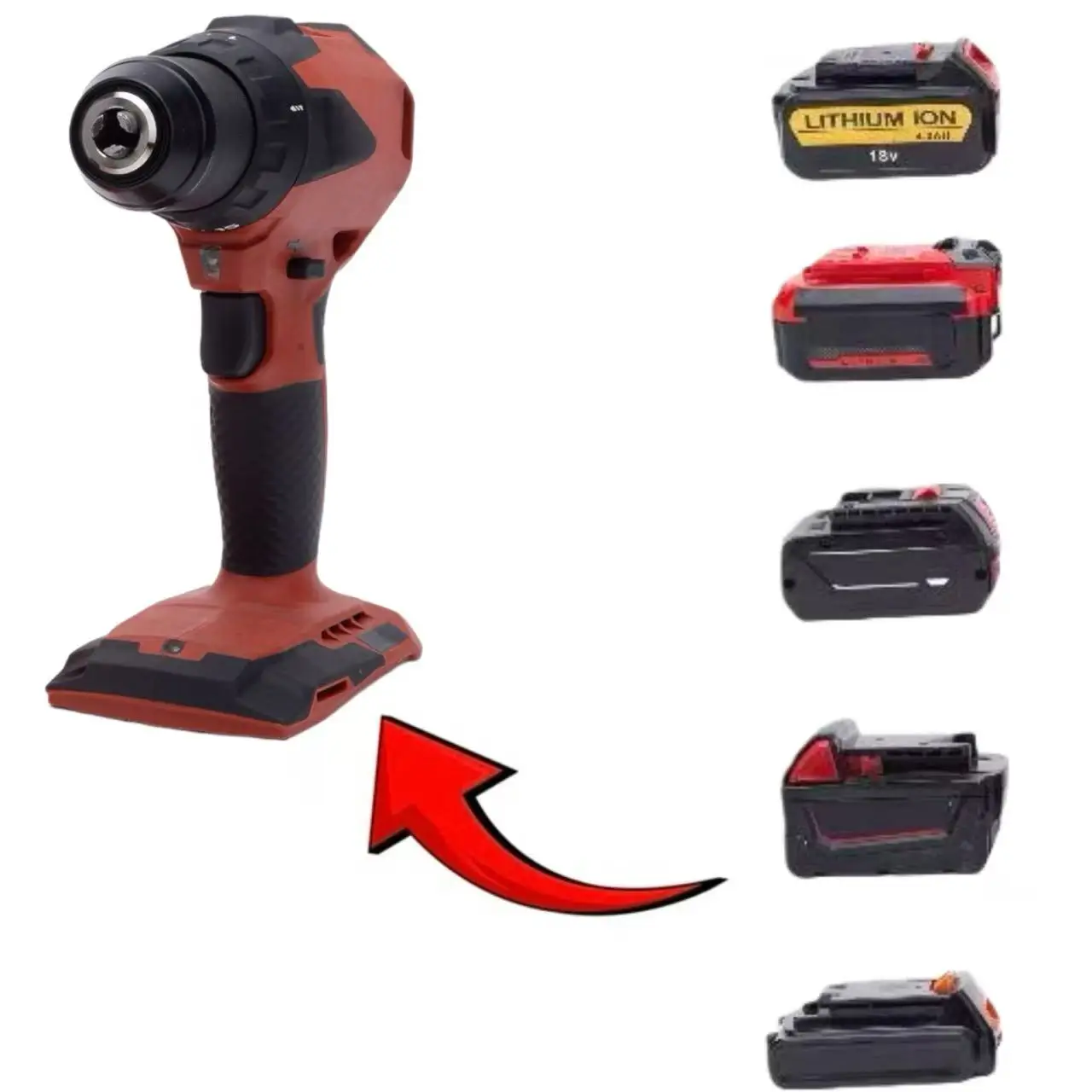 Für Hilti Akku-Werkzeugadapter-Ersatz für Dewalt/Bosch/Craftsman/Milwaukee/BLACK AND DECKER Akku-Konverter